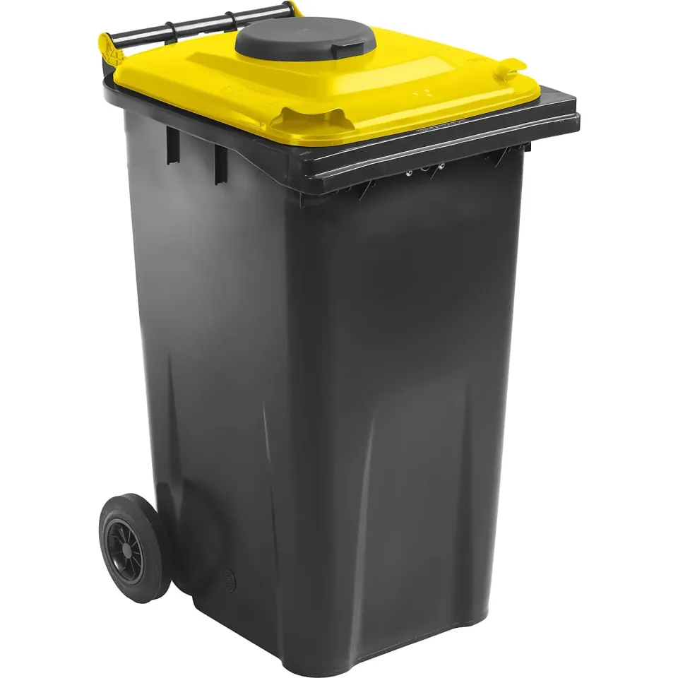 Kaiserkraft bidone rifiuti DIN EN 840 HDPE con foro bottiglie