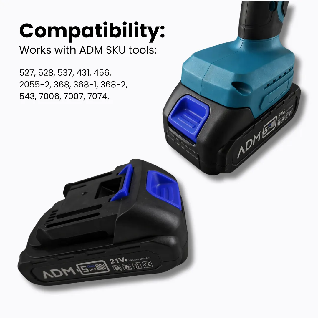 ADAMANTA 439 Batteria Litio 21V 1300mAh per Mini Utensili