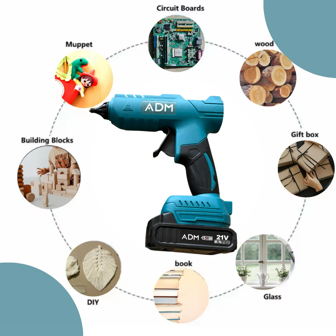 ADAMANTA ADM 7006 Pistola Colla a Caldo a Batteria 21V