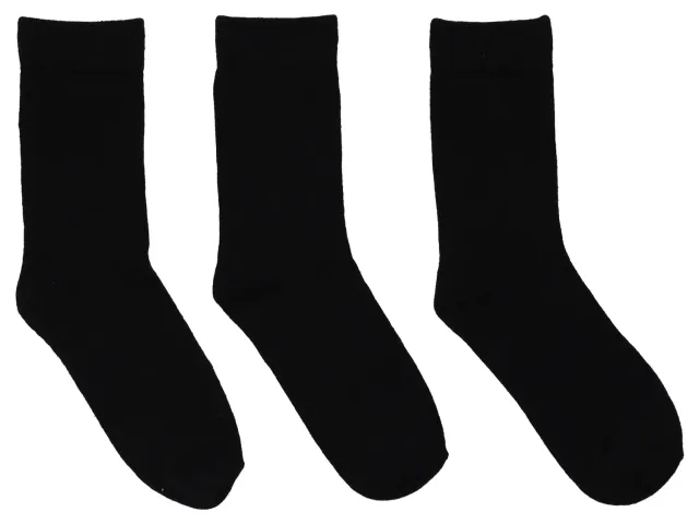 Wibra calzini bambini neri cotone 3 paia elasticizzati