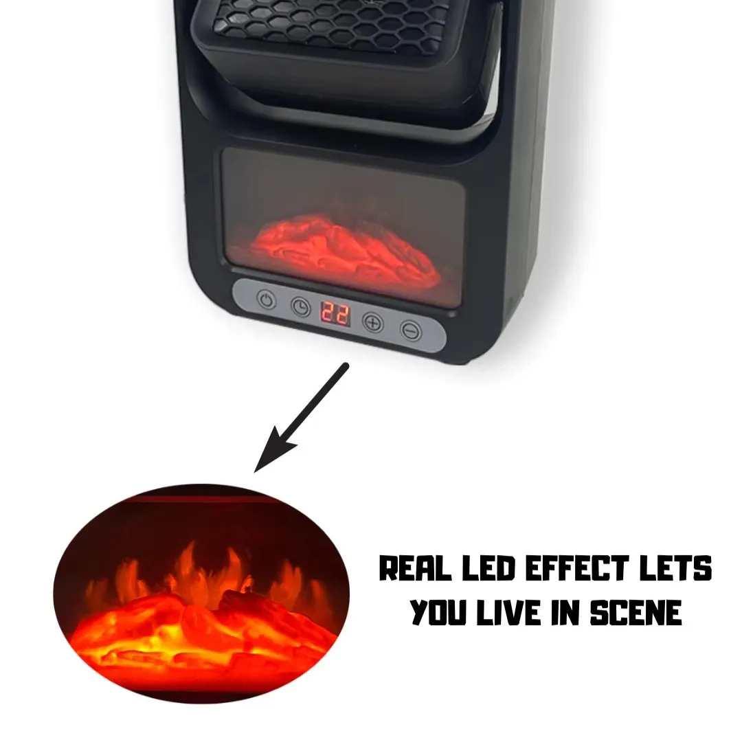ADAMANTA 6073 stufetta elettrica con camino LED