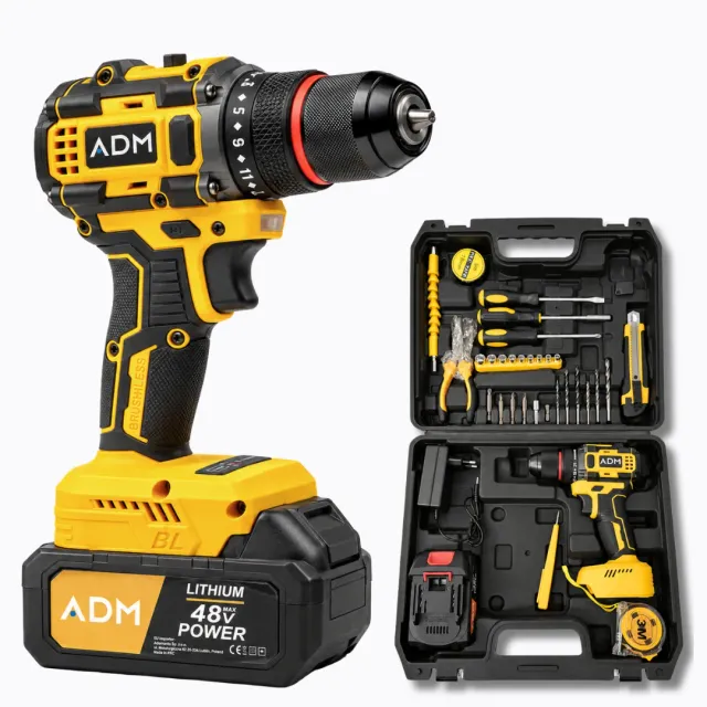 ADAMANTA ADM 7121 trapano avvitatore senza fili 33 pezzi brushless