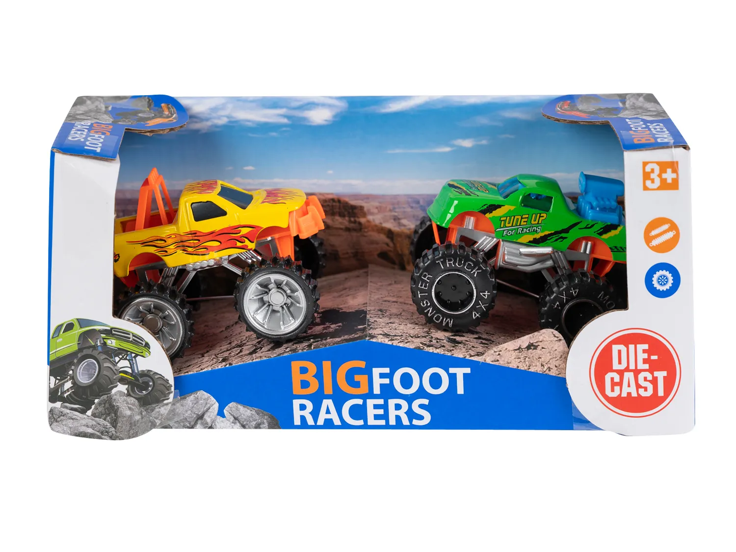 Wibra Bigfoot Racers monster truck 8 cm 2 pezzi gioco