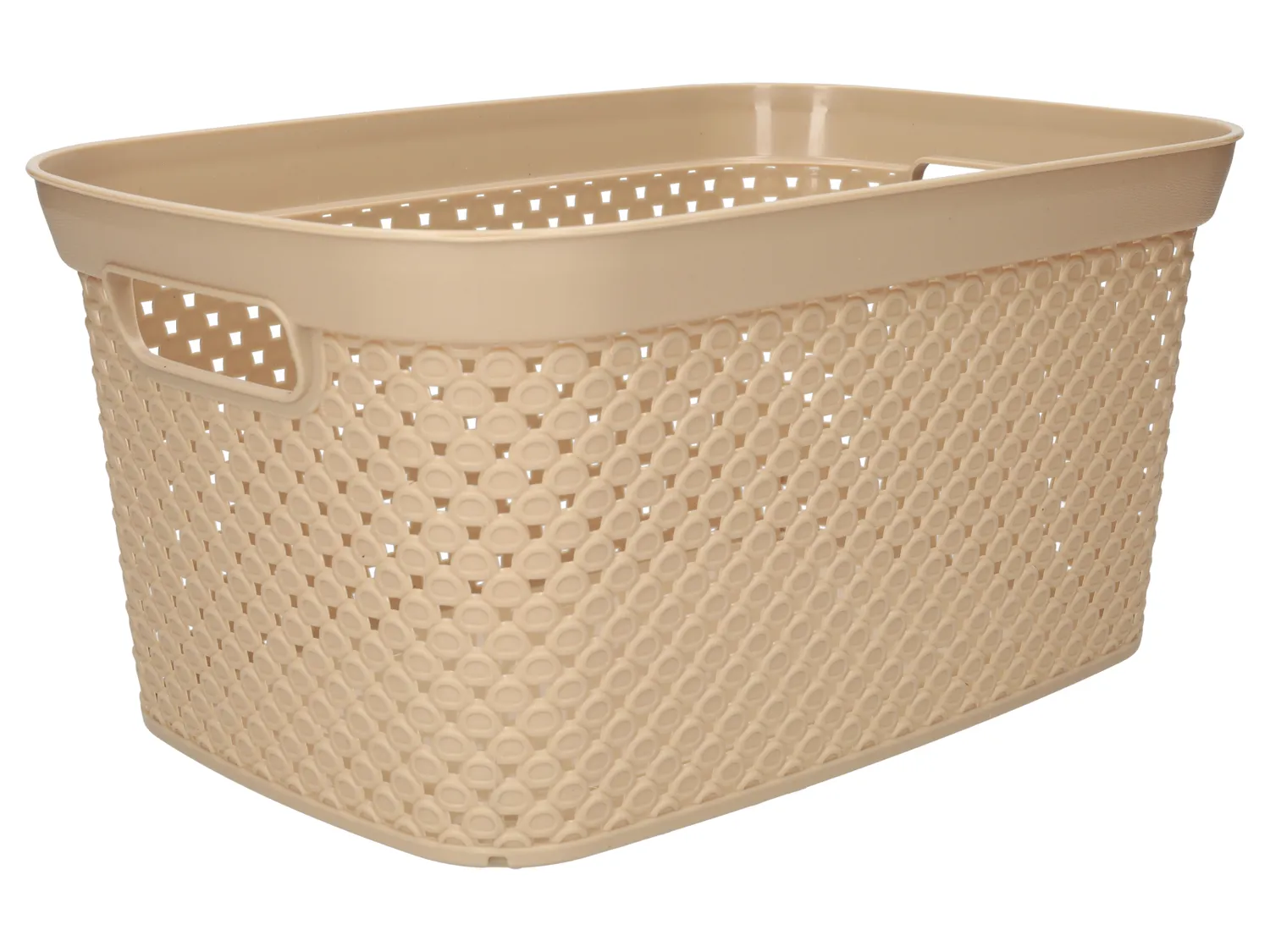 Wibra Cesto Bucato 10 Litri Crema 35x24 cm in PP