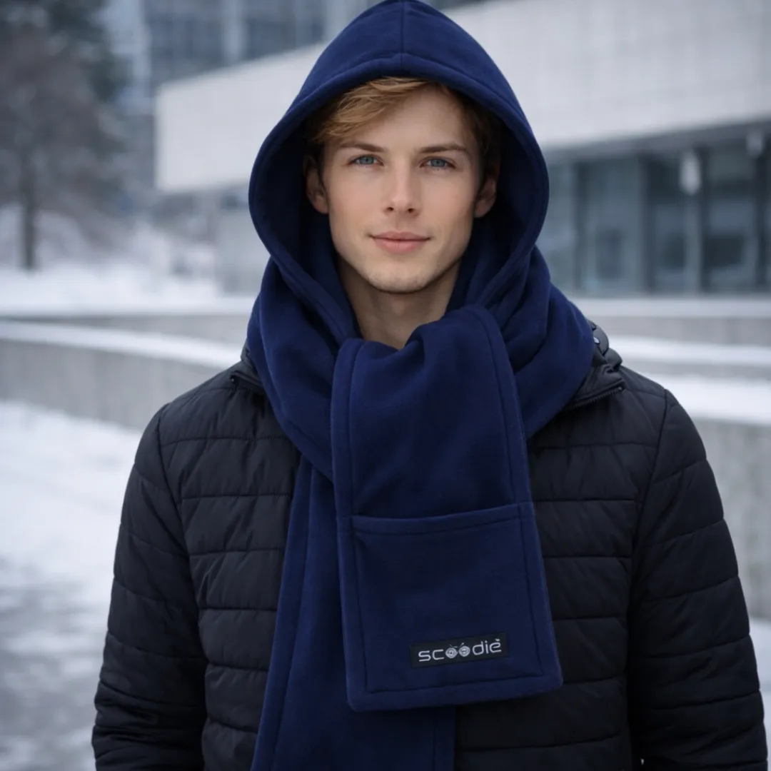 ADAMANTA Scoodie sciarpa con cappuccio in pile