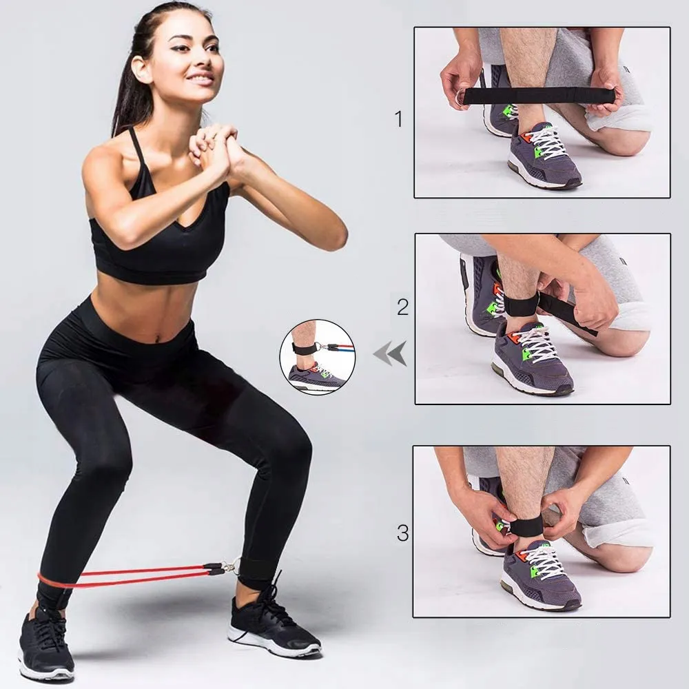 ADAMANTA 179 Set Elastici Fitness in Lattice 5 Pezzi