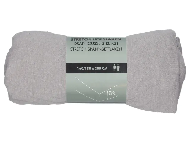 Wibra Lenzuolo con Angoli Single Jersey Grigio