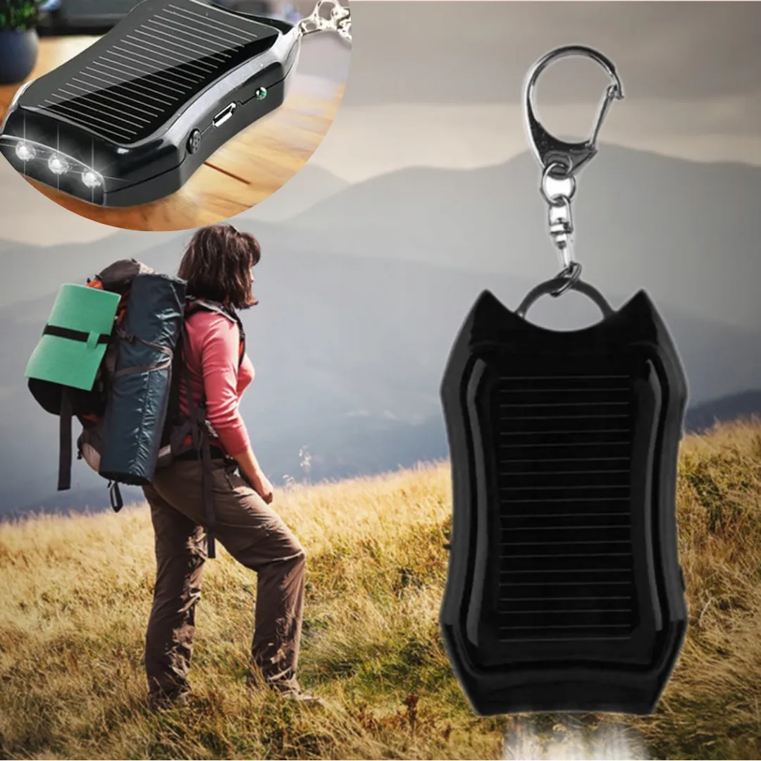 ADAMANTA 413 power bank solare portachiavi 1200 mAh torcia
