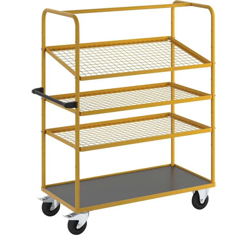 Eurokraft Pro Carrello a Ripiani 3 Pareti 1390x650 mm