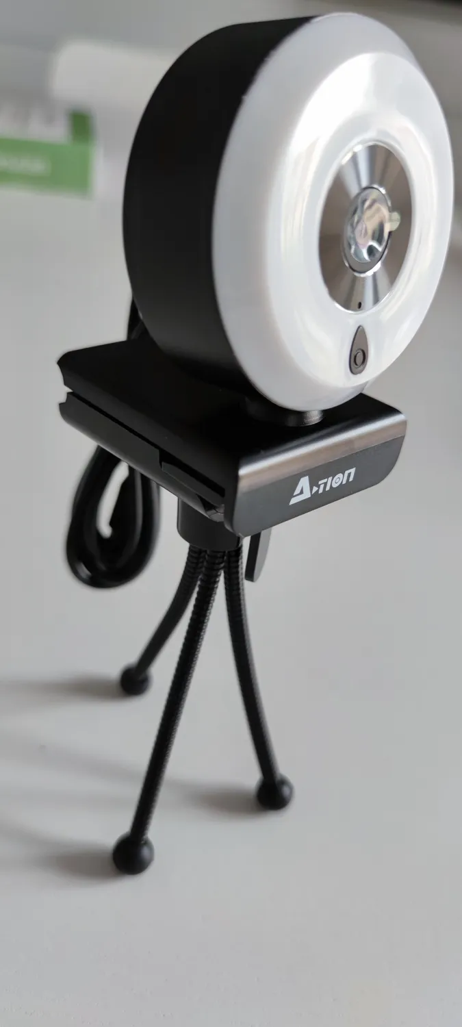 Action webcam PC 1080P Full HD con microfono e luce