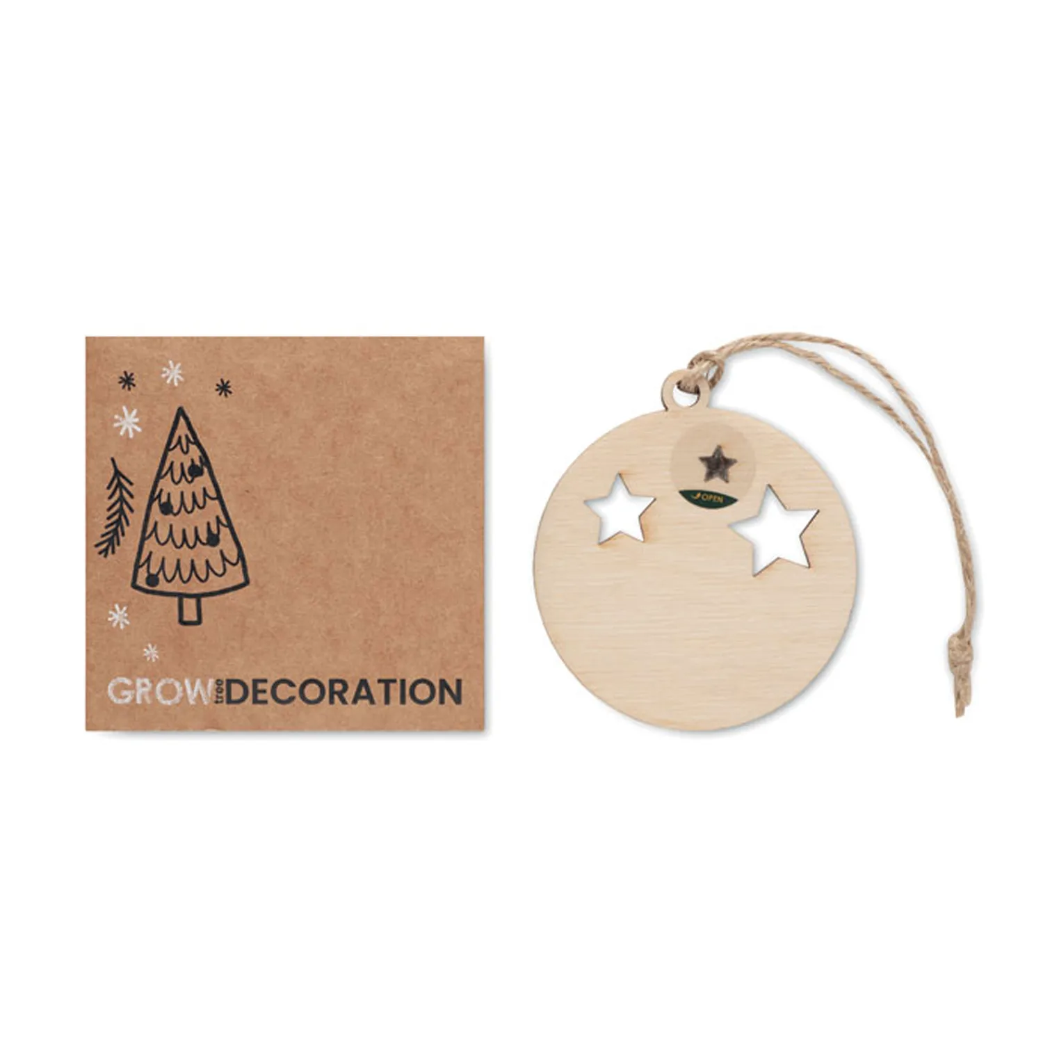 3BPRO CX1556 Pallina Legno Decorazione Natale 6 cm FSC