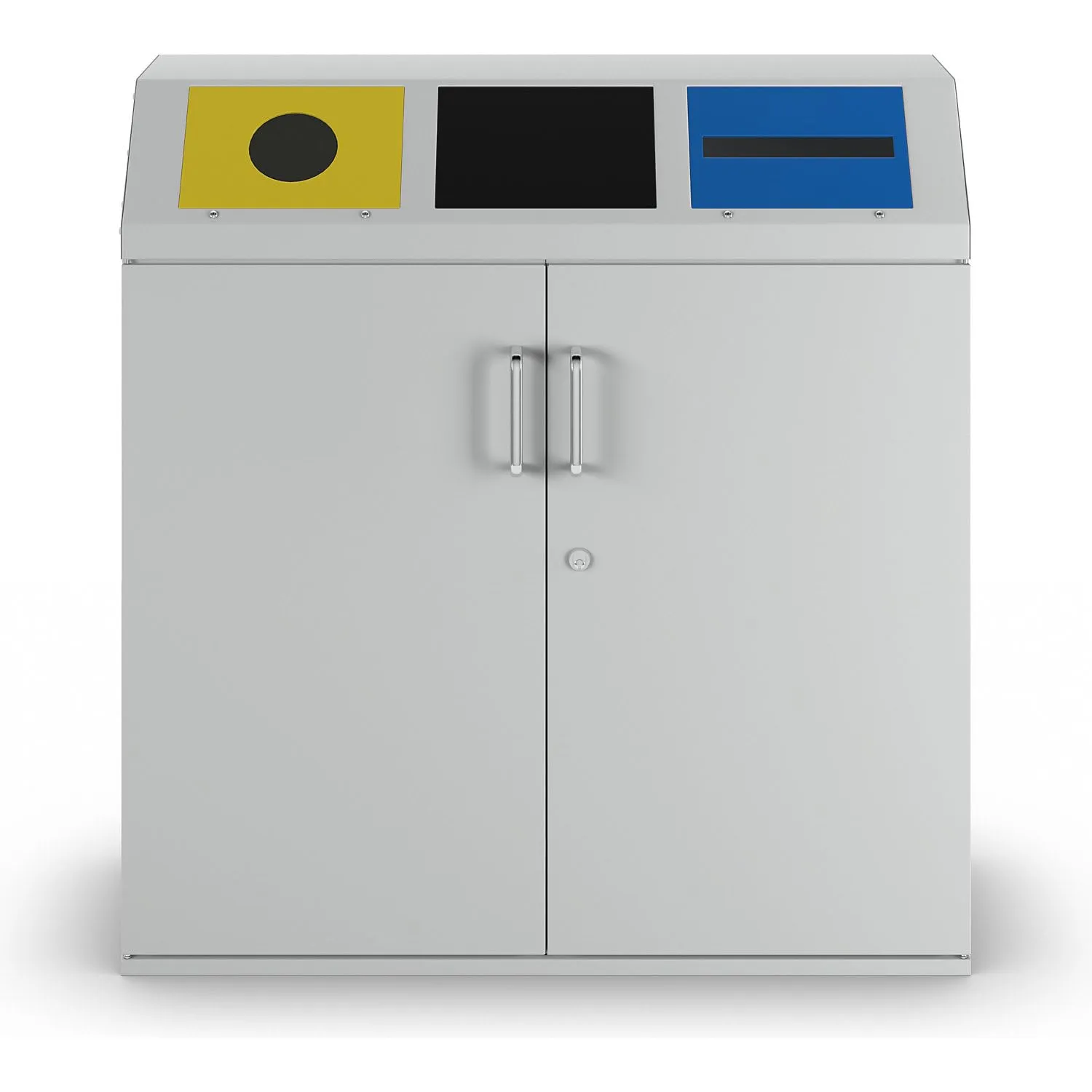 Kaiserkraft eurokraft pro armadio raccolta differenziata 3 x 80 litri in acciaio