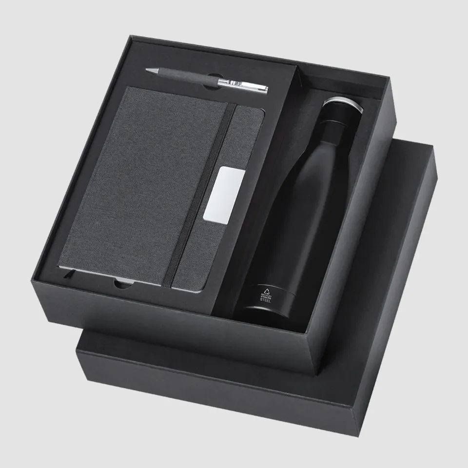 3BPRO 21122 set regalo thermos 500 ml quaderno penna nero