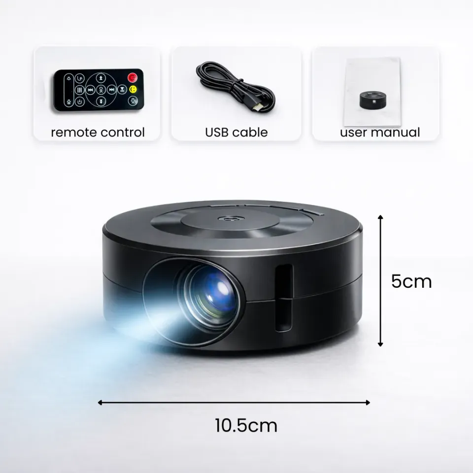 ADAMANTA Mini LED Projector videoproiettore portatile USB
