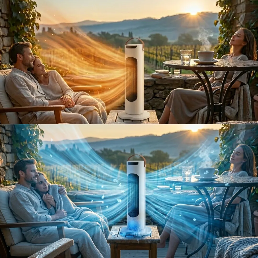 ADAMANTA ADM Termoventilatore Ceramico Oscillante 1500W