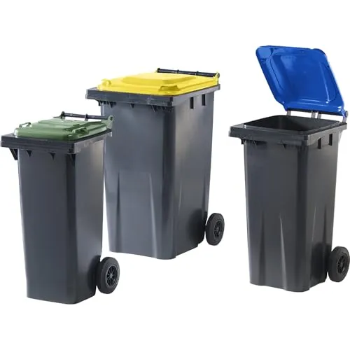 Kaiserkraft bidone rifiuti DIN EN 840 HDPE con ruote