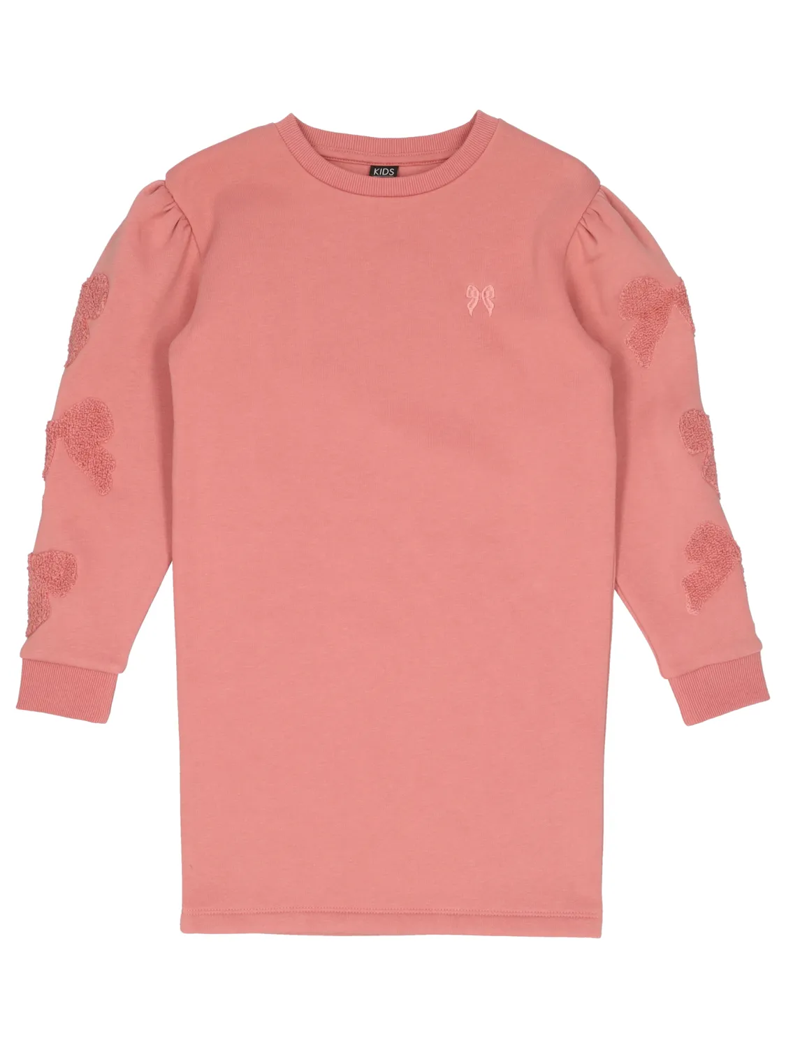 Wibra Vestito Felpa Bambina Maniche Lunghe con Fiocchi