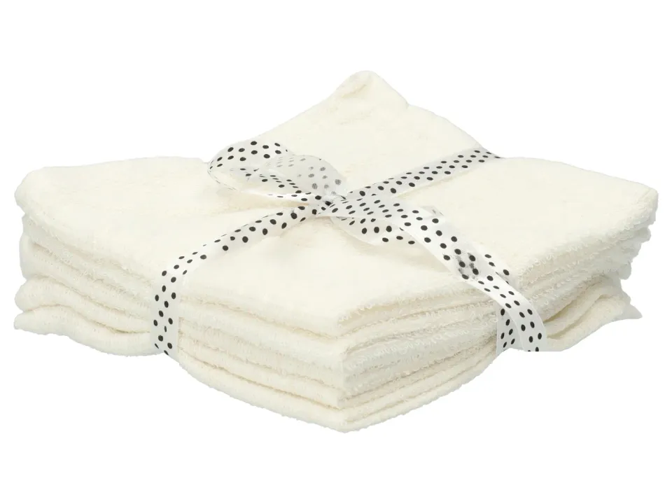 Wibra teli sputino cotone 30x30 cm 5 pezzi bianchi