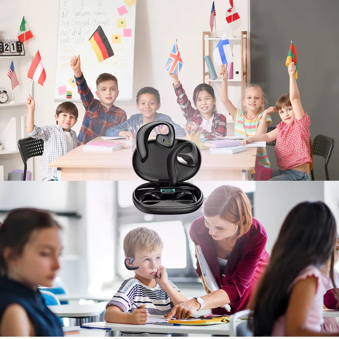 ADAMANTA 7017 auricolari traduttore bluetooth 15 lingue