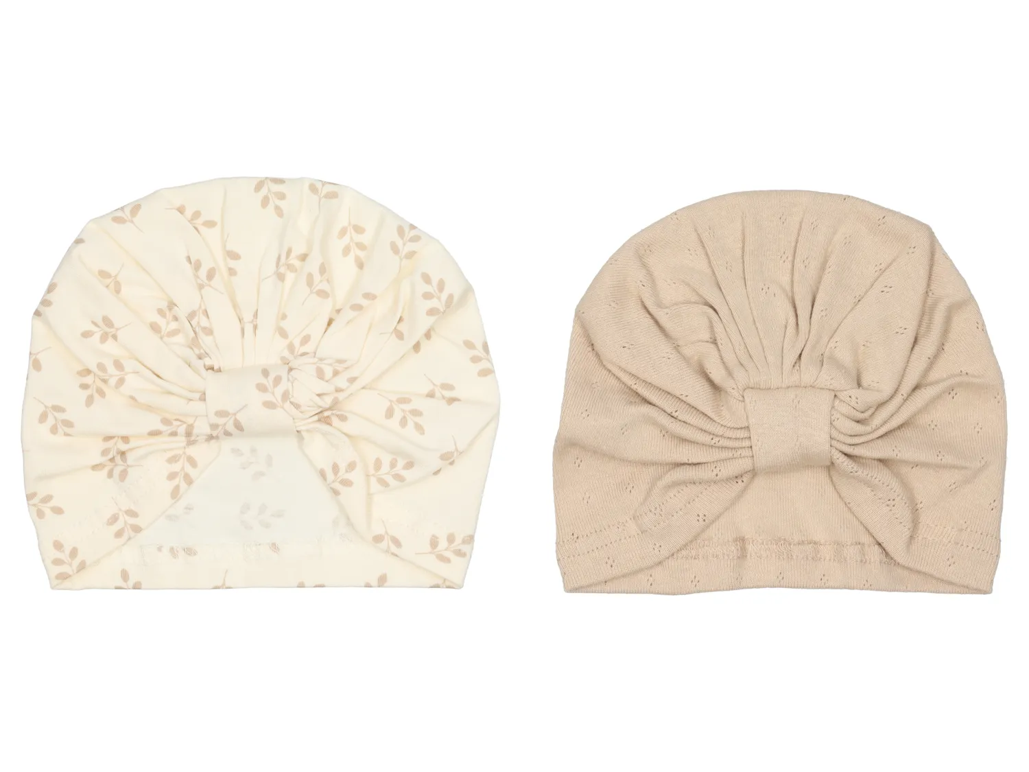 Wibra cappellini neonato turbante cotone 2 pezzi con nodo