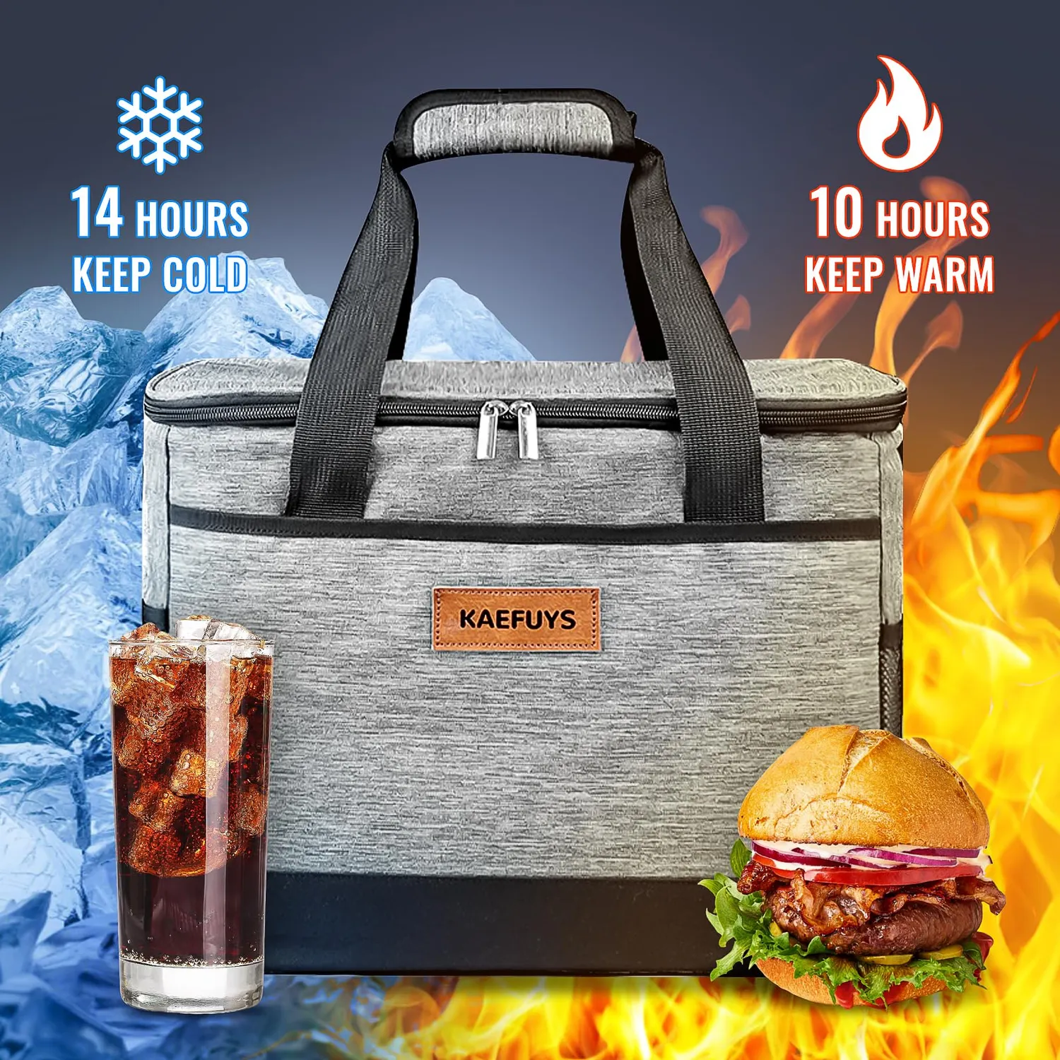 KAEFUYS Borsa Termica Morbida 30 L 45x25x29 cm