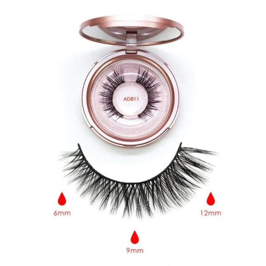 ADAMANTA 3D ciglia magnetiche 7 paia con eyeliner