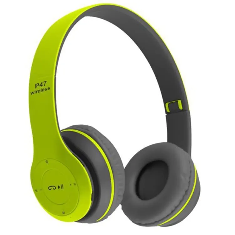 Euromarketing Cuffie Wireless Verdi Bluetooth con Radio FM