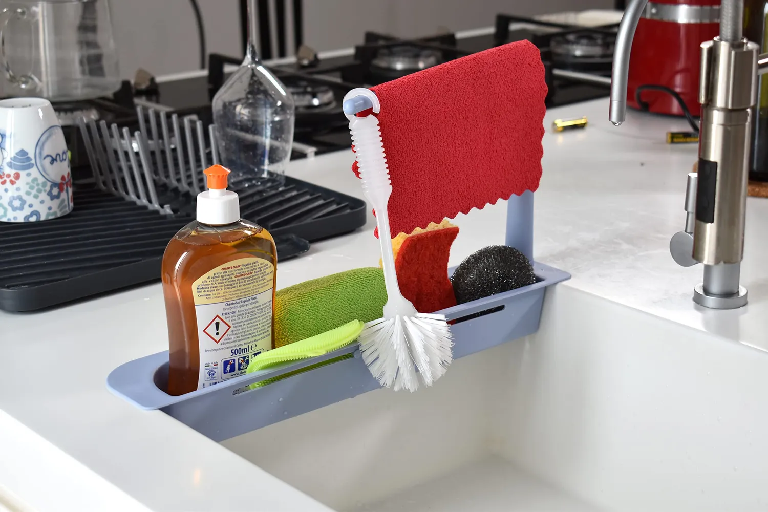 Euromarketing Spongebox organizer lavello regolabile fori scarico