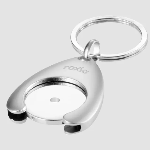 3BPRO Trolley Portachiavi Gettone Carrello Argento Zinco