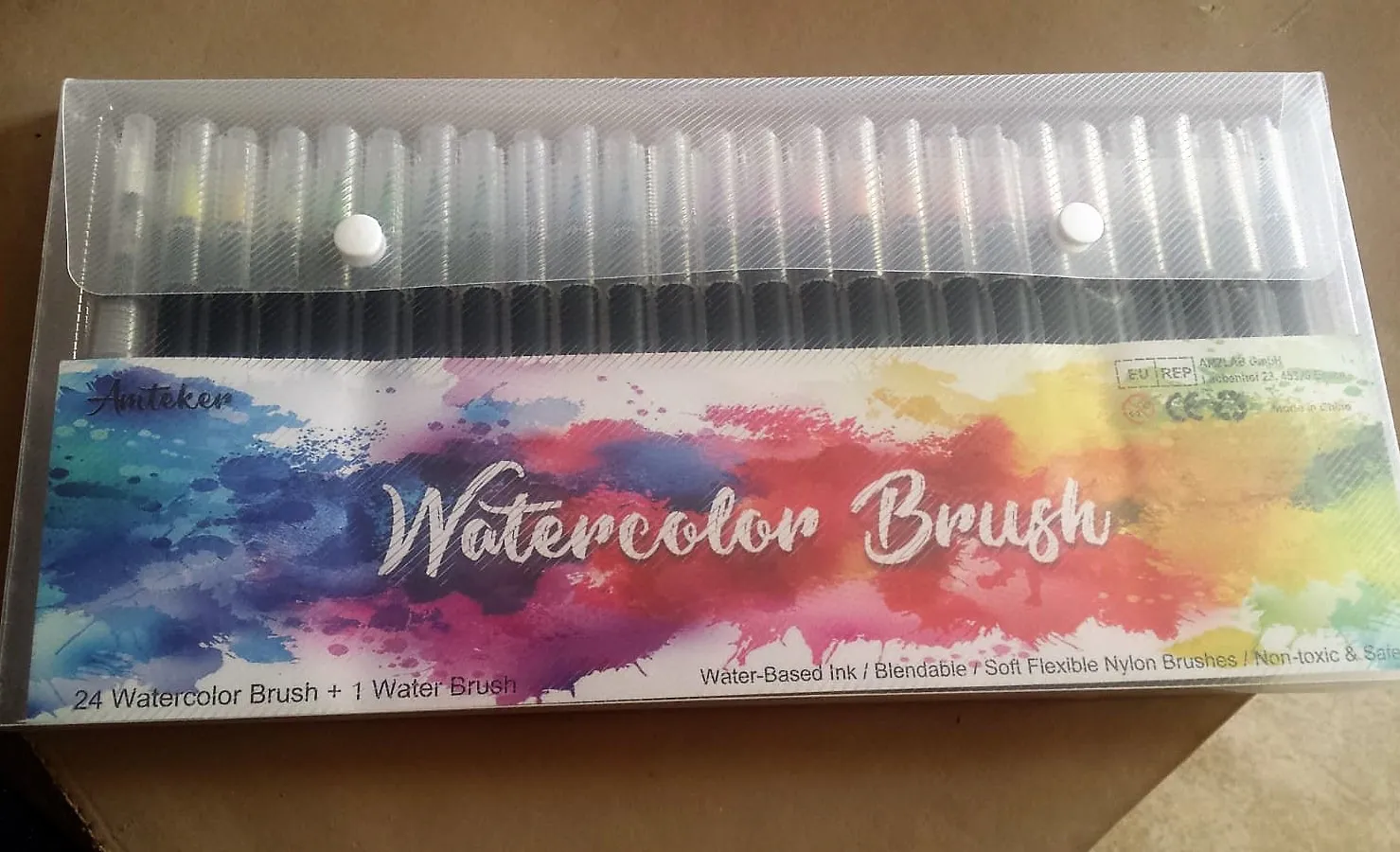 Amteker Brush Pen Lettering pennarelli acquerello 24 pezzi