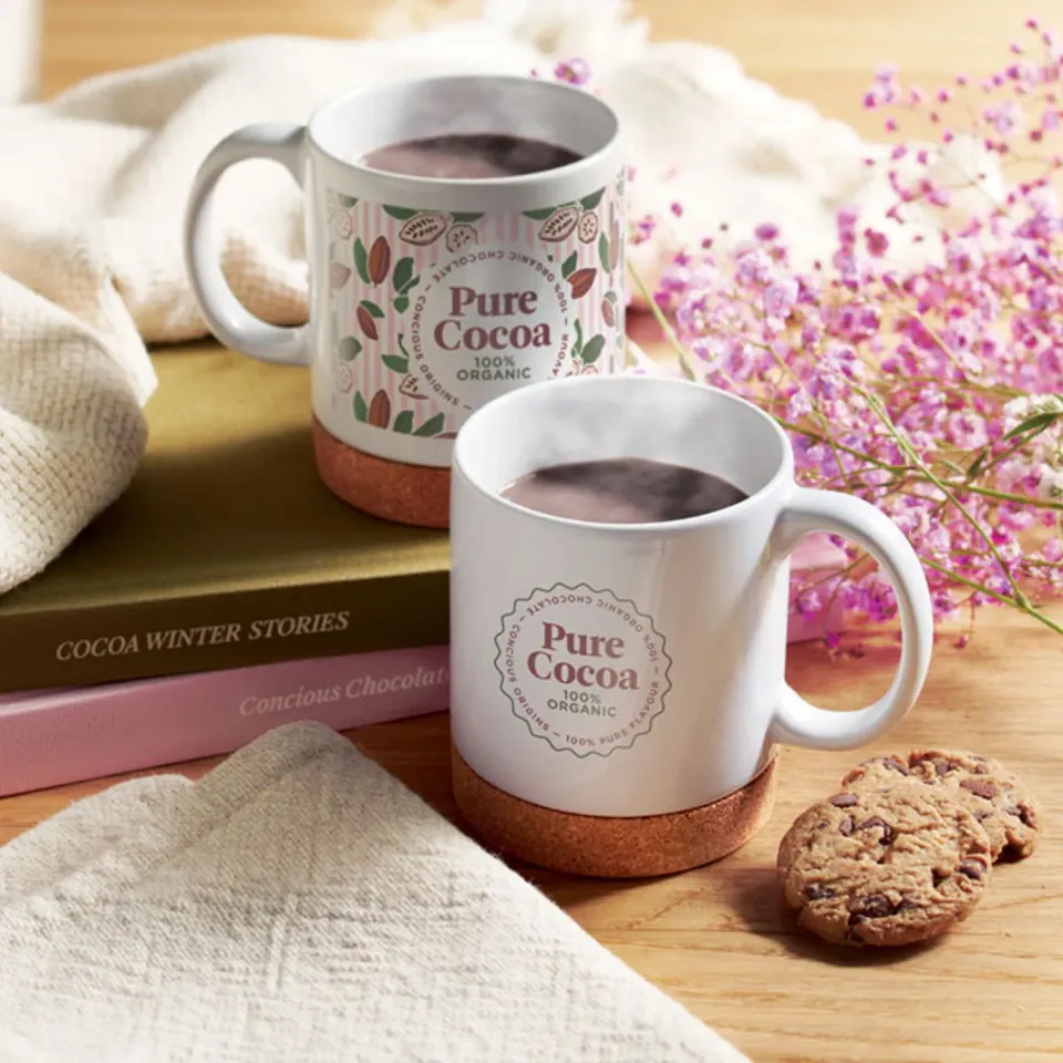 3BPRO MO2101-06 mug ceramica sughero 280 ml bianco