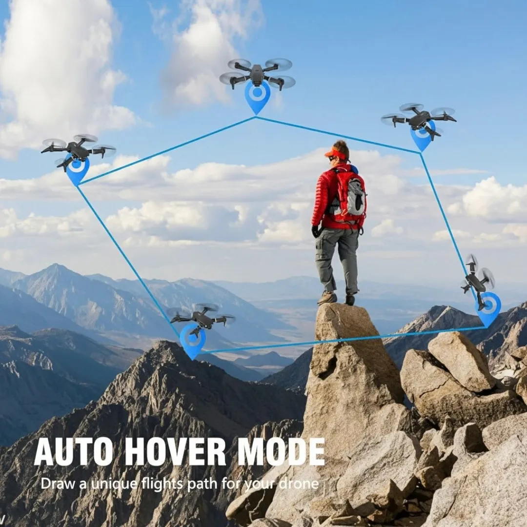 ADAMANTA 597 drone pieghevole 4K WiFi con custodia