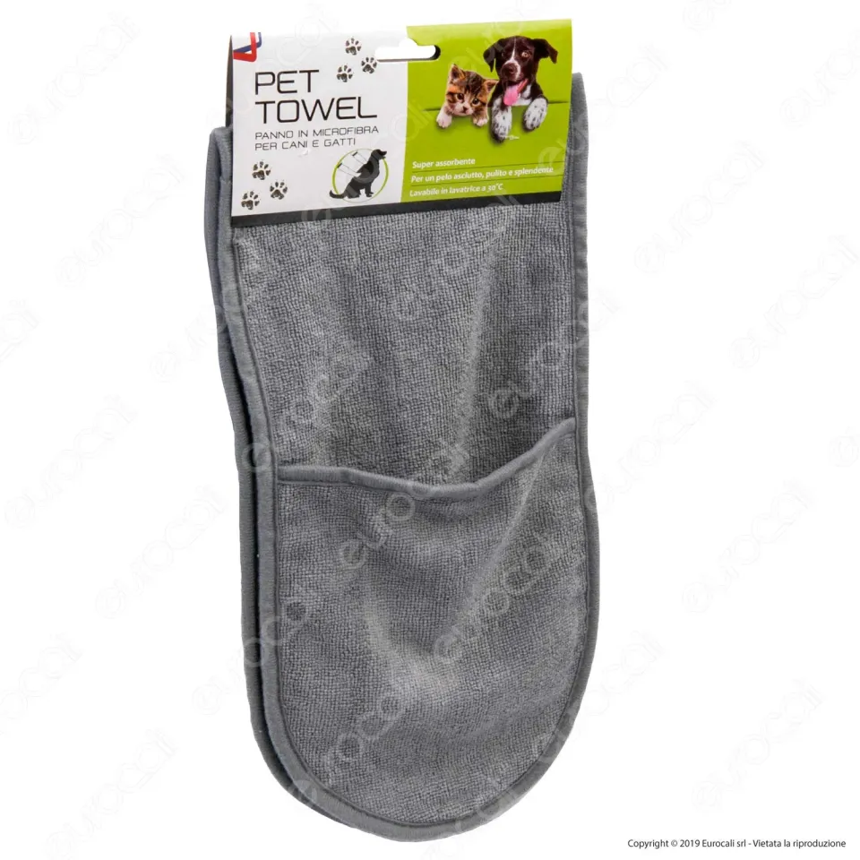 Euromarketing Pet Towel panno microfibra cani e gatti