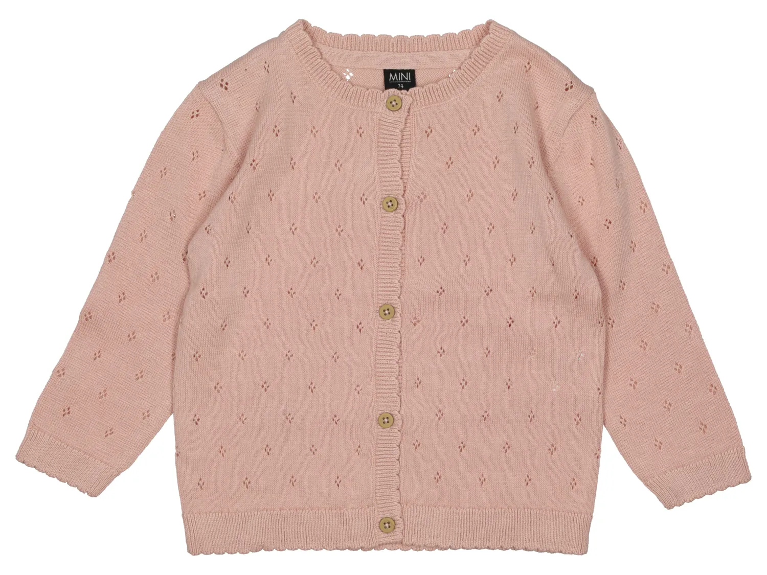 Wibra cardigan neonato traforato con bottoni in cotone