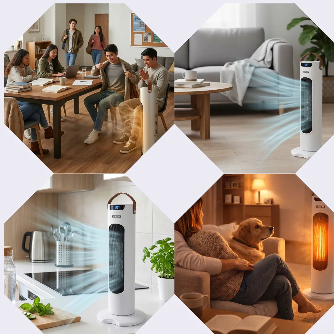 ADAMANTA ADM Termoventilatore Ceramico Oscillante 1500W