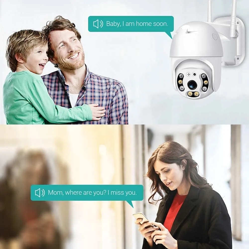 ADAMANTA telecamera IP esterno rotante Full HD WiFi