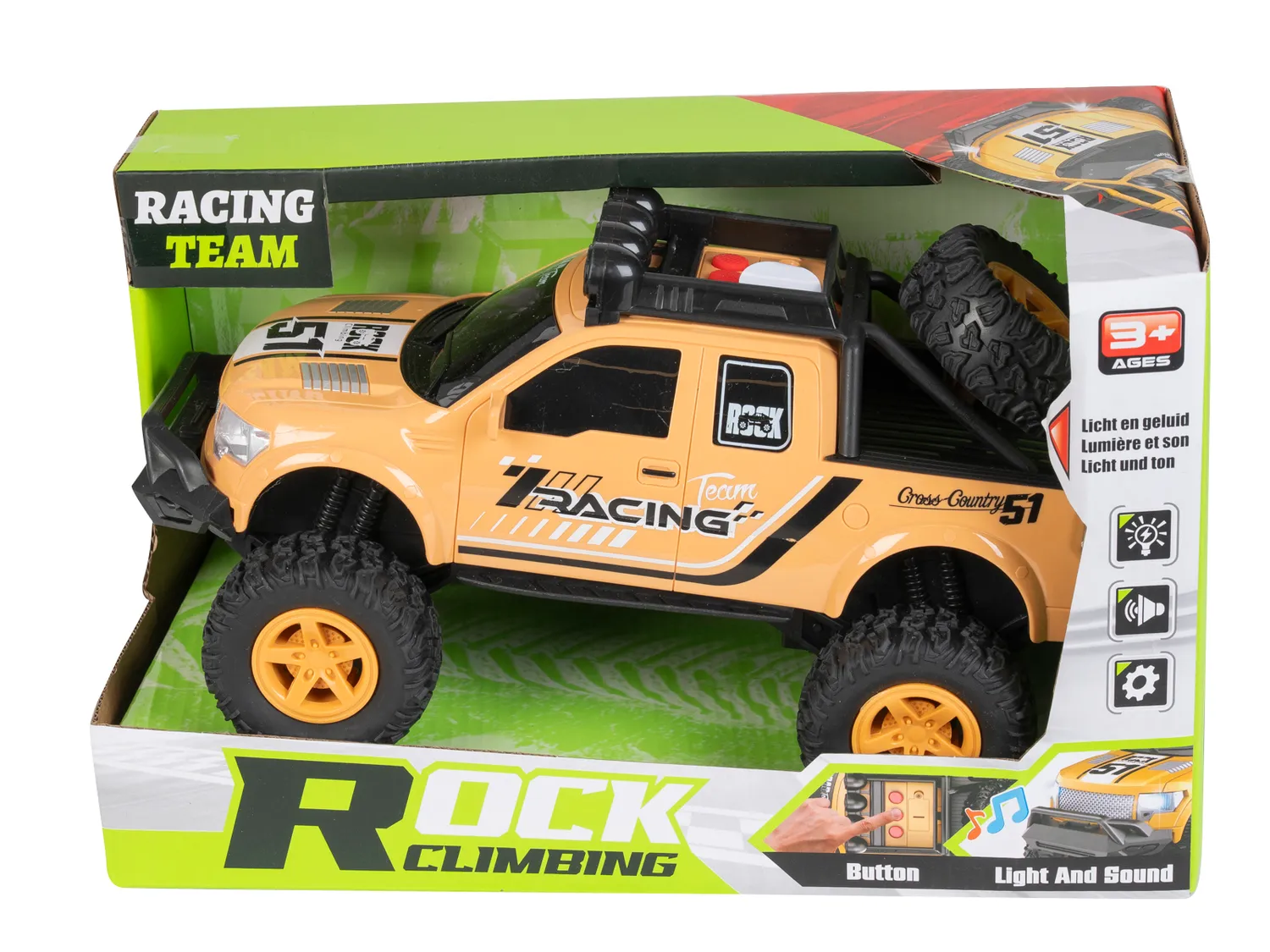 Wibra pickup fuoristrada giocattolo 27 cm con luci e suoni