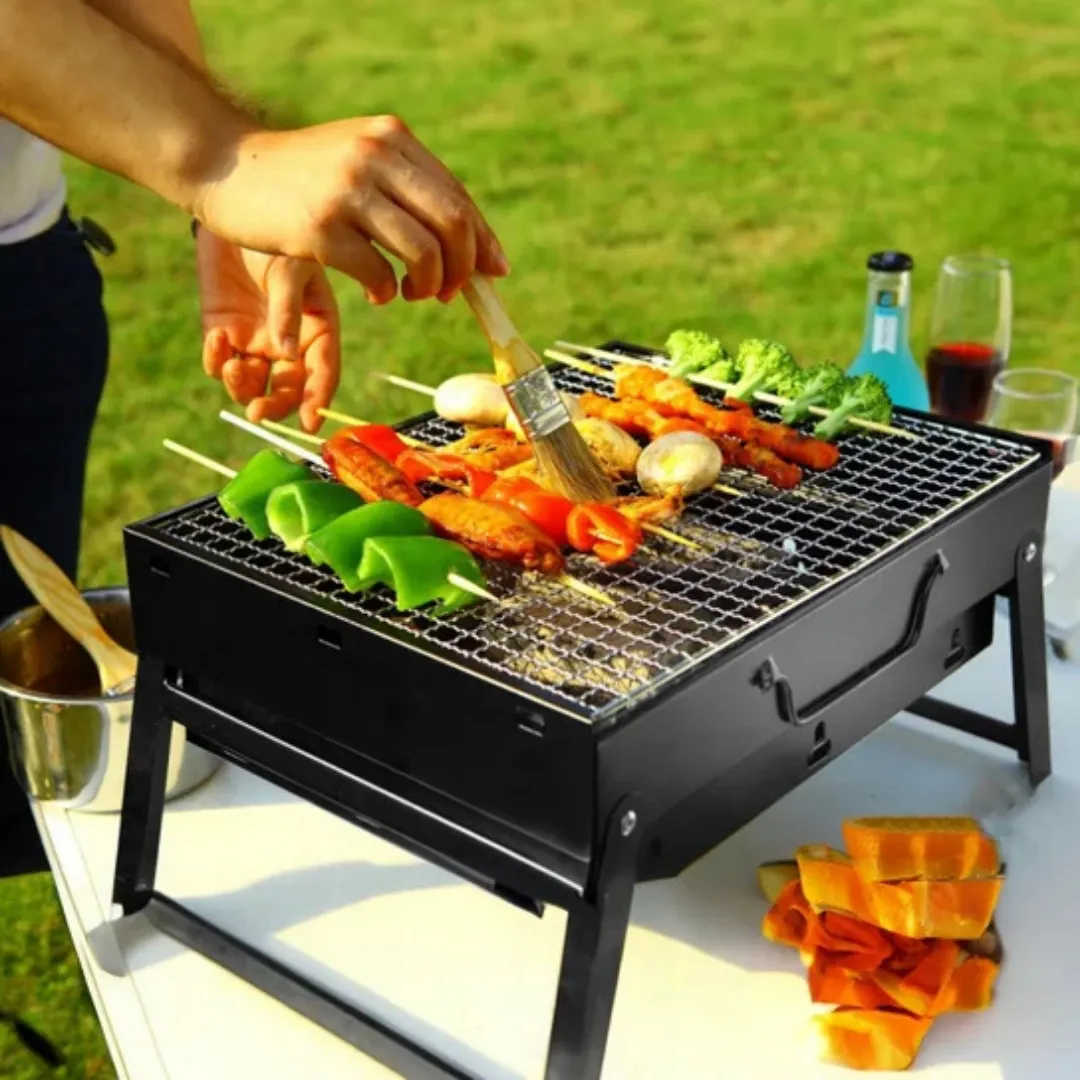 ADAMANTA 2226 barbecue portatile a carbonella pieghevole