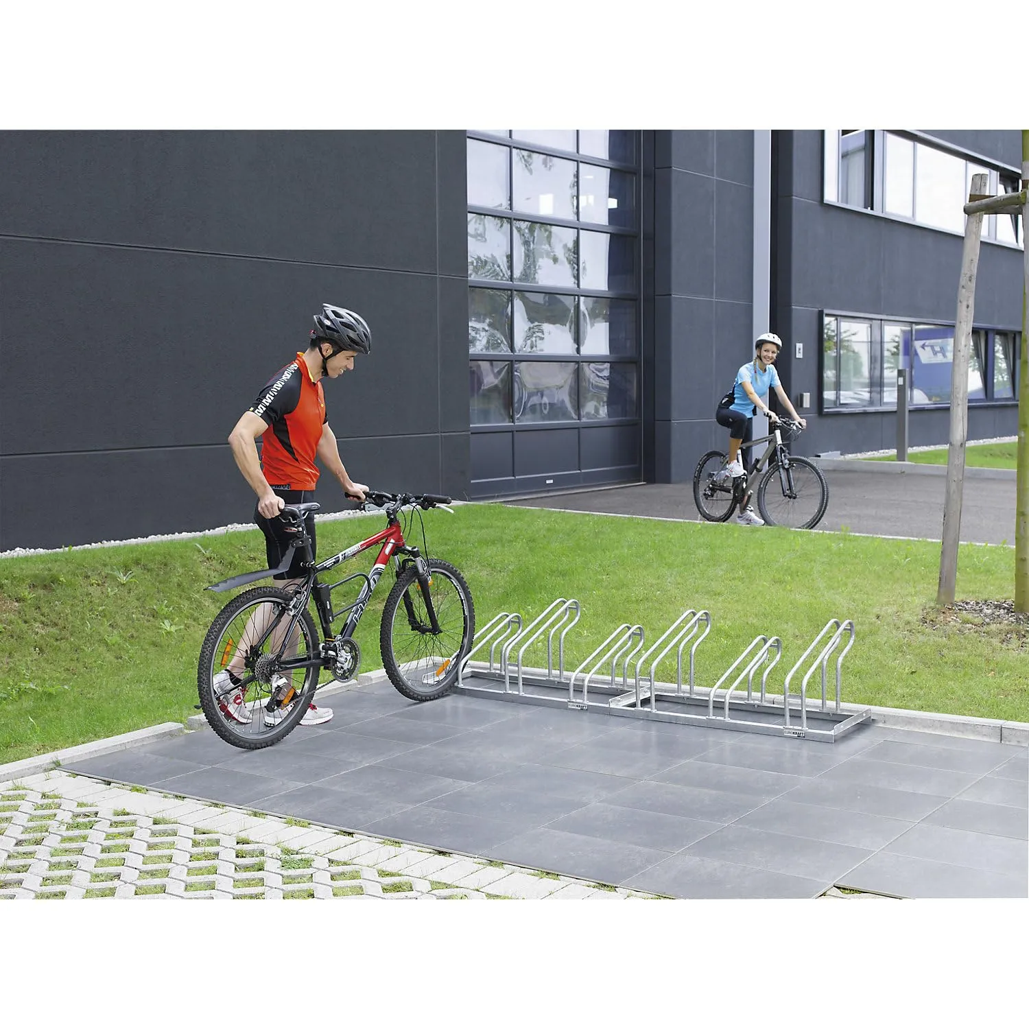 Kaiserkraft eurokraft pro rastrelliera bici 2 posti acciaio zincato