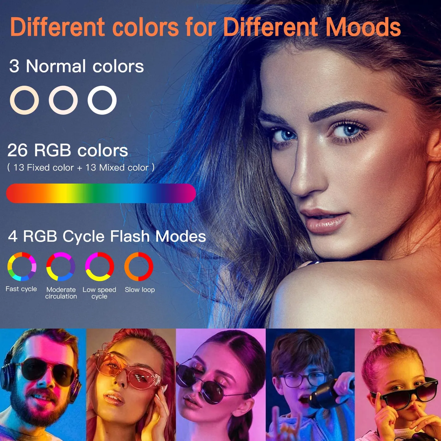 Action Ring Light luce ad anello 10 pollici con treppiede RGB