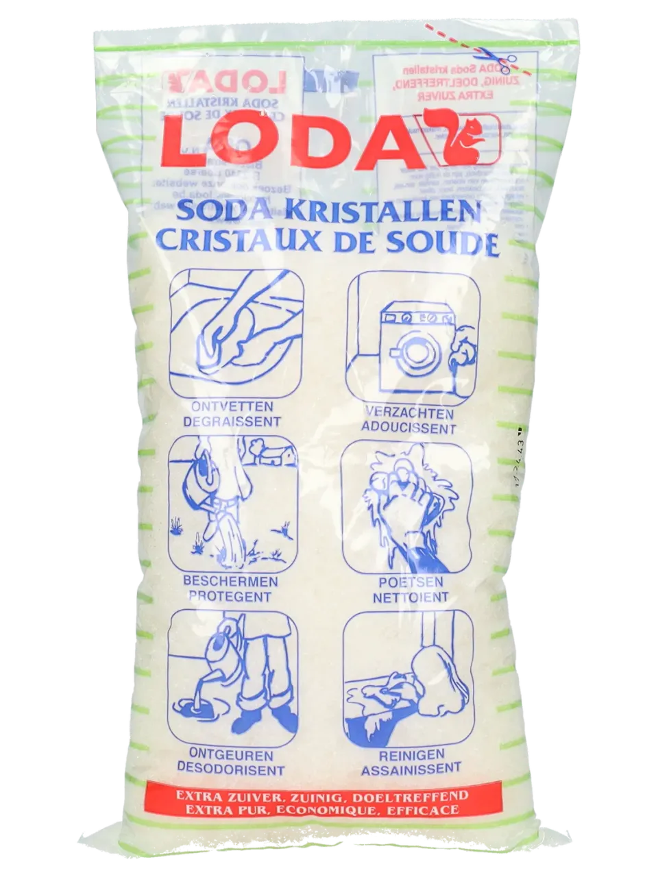 Loda cristalli di soda 2 kg per pulizie casa