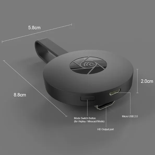 ADAMANTA Chromecast 484 chiavetta streaming 4K nero