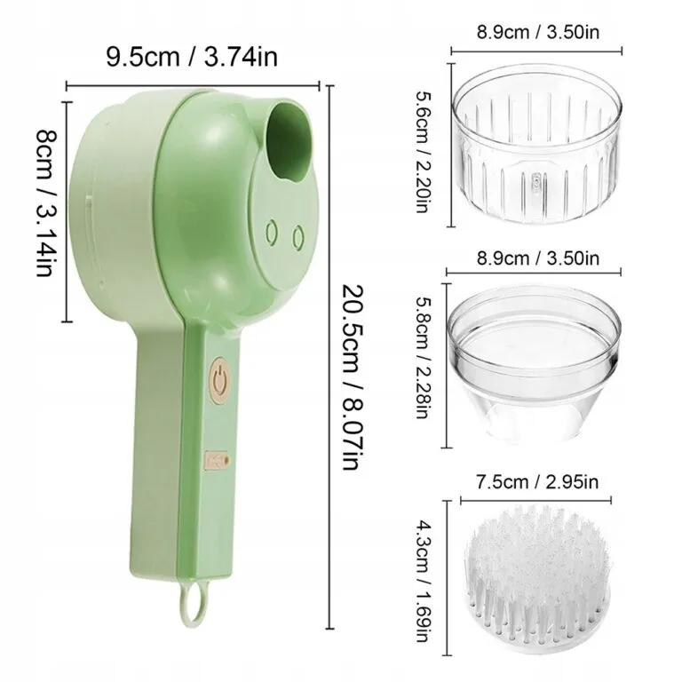 ADAMANTA tritatutto verdure elettrico USB con spazzola