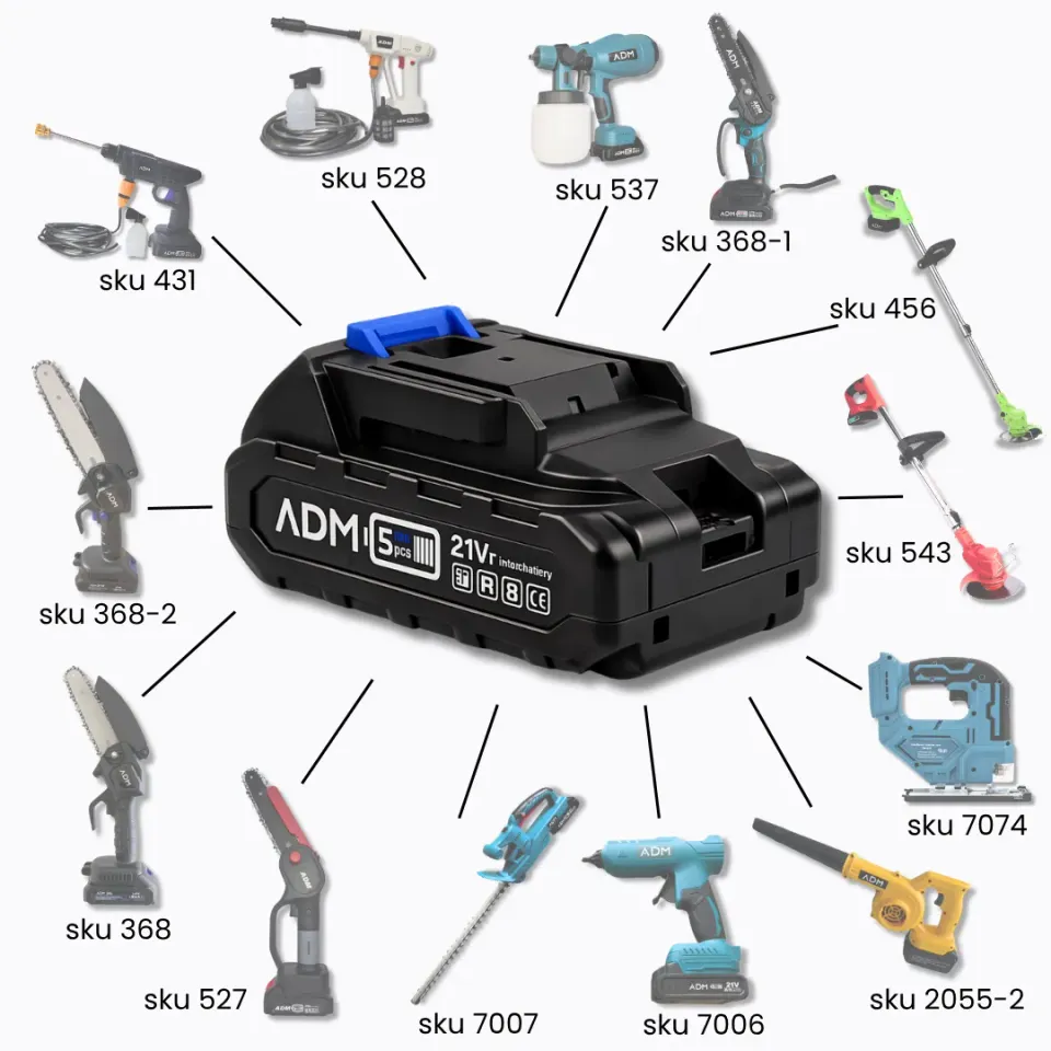 ADAMANTA 439 Batteria Litio 21V 1300mAh per Mini Utensili