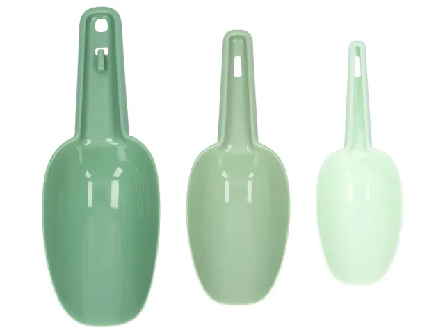 Wibra misurini cucina verdi set 3 pezzi dosatori