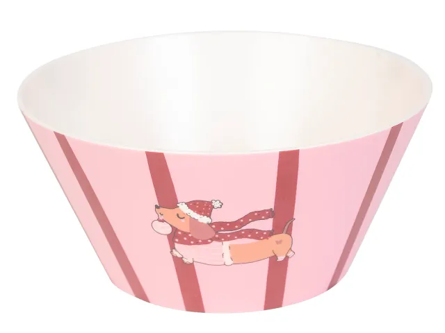 Wibra ciotola natalizia 15 cm 900 ml rosa per snack