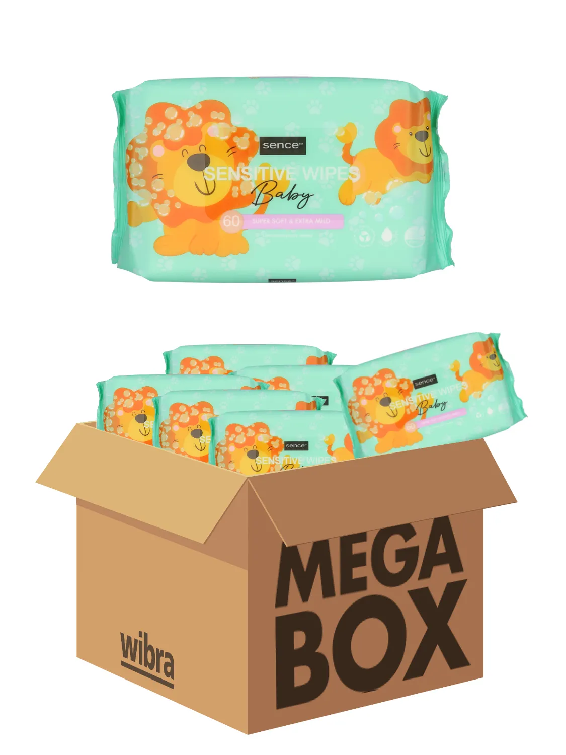 Wibra Sence lotion doekjes salviette bambini