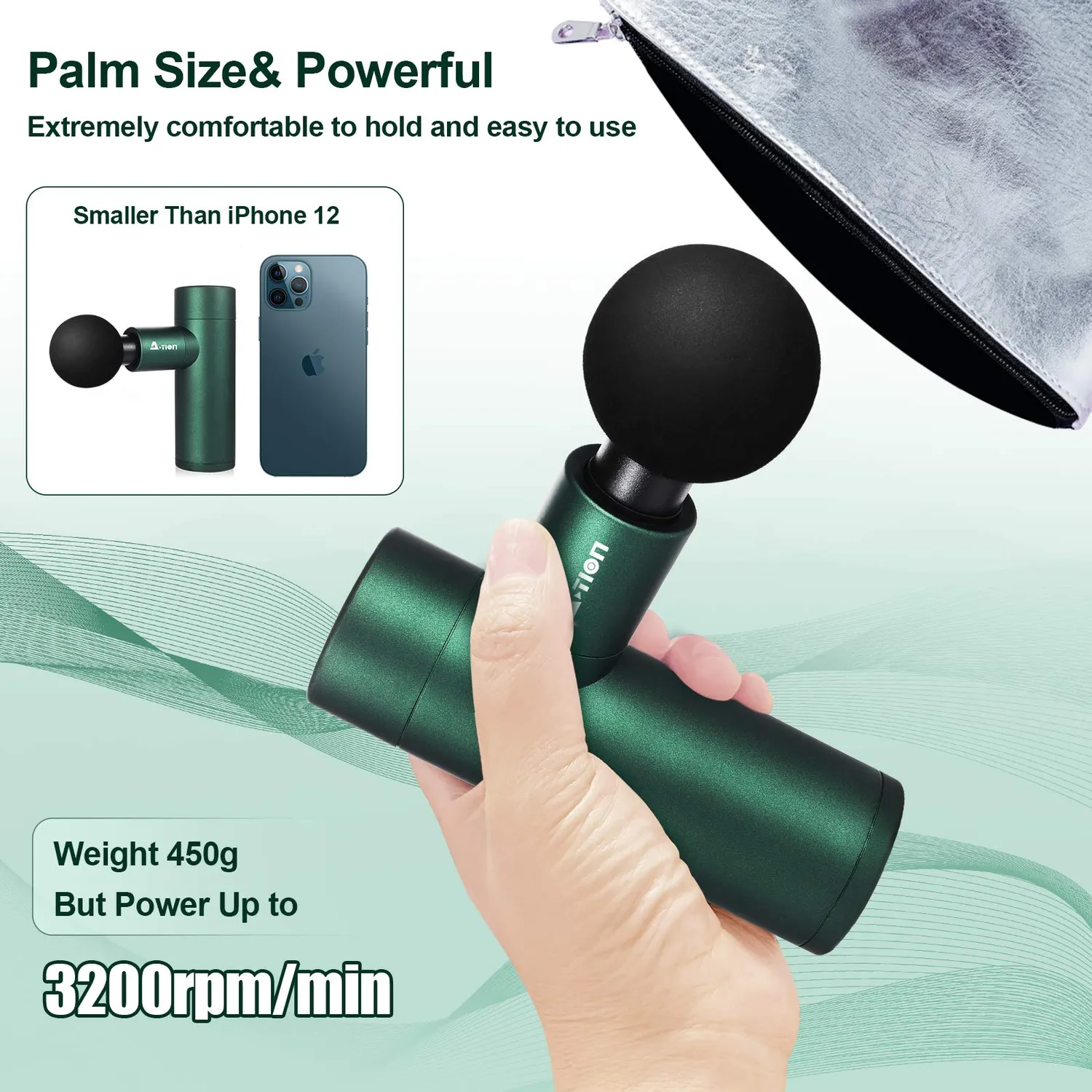Action Ultra Mini Pistola Massaggio Verde 450 g