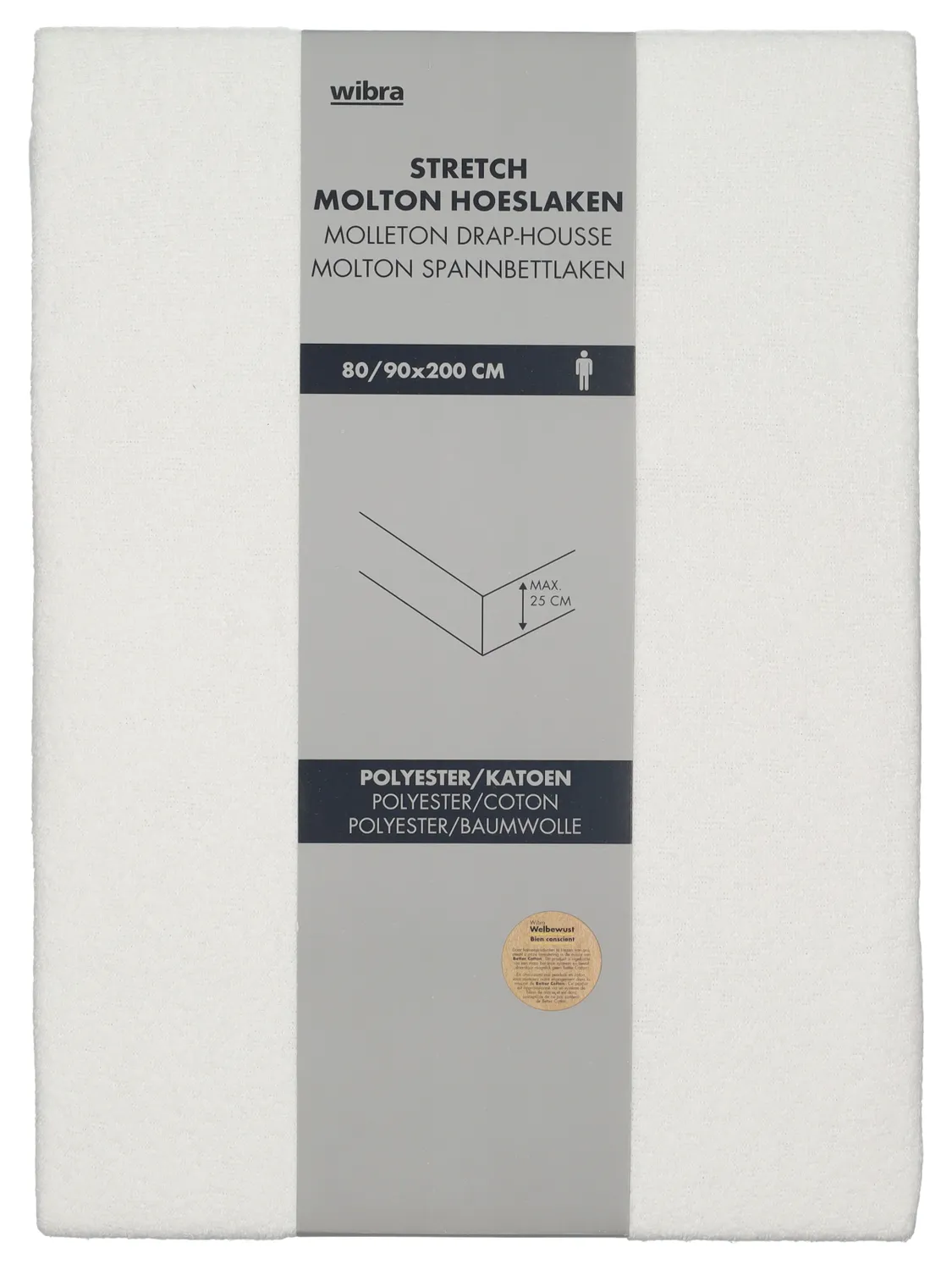Wibra molton bianco cotone proteggi materasso