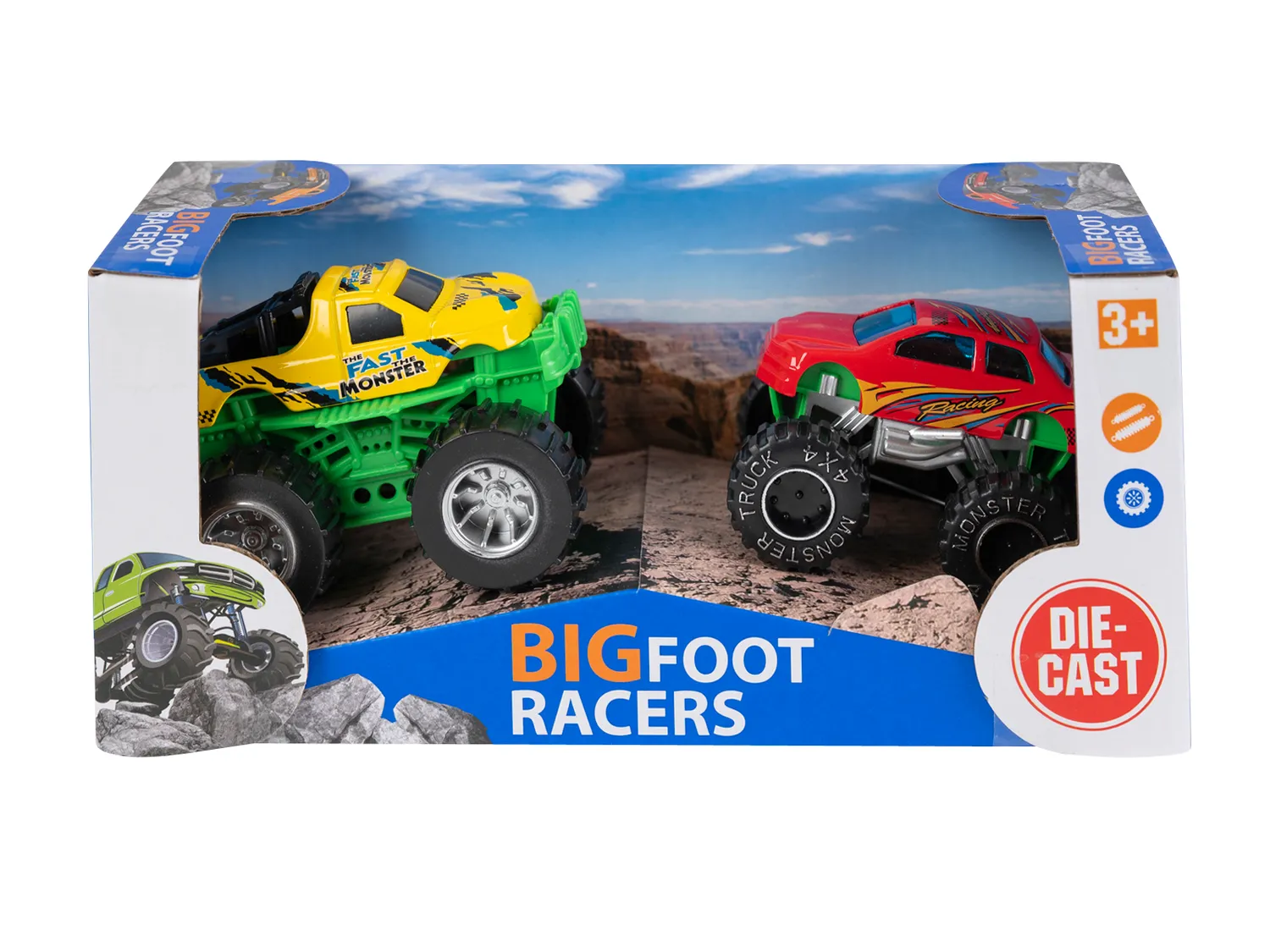 Wibra Bigfoot Racers monster truck 8 cm 2 pezzi gioco
